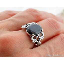 MASSARA - srebrny pierścień z onyksem