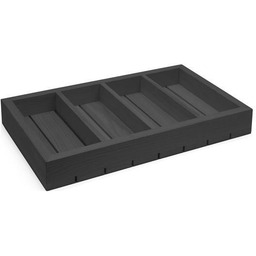 Pojemnik na sztućce dębowy Madeira Black GN 1/1