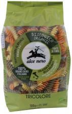 MAKARON SEMOLINOWY TRÓJKOLOROWY FUSILLI BIO 500G ALCE NERO