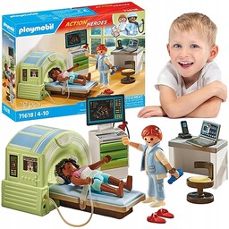 Playmobil Szpital Rezonans Magnetyczny Action Heroes 29EL Figurki