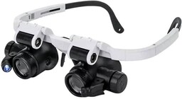 ZEGARMISTRZOWSKIE OKULARY Szkła Powiększające x8-x23 LED AG480A