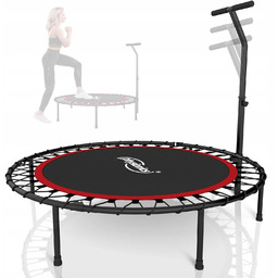 Trampolina 101 CM Fitness Z Uchwytem T Czerwona