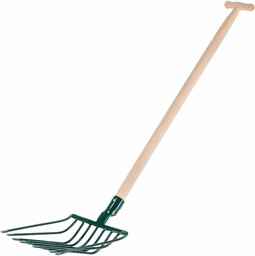 Widły metalowe Vialle 9-zębne 131 cm, zielone