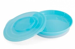 TwistShake Talerz z pokrywką 6m+ Pastel Blue