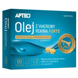 Olej z wątroby rekina Forte APTEO, 60 kapsułek