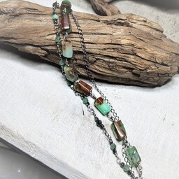 Pakamera Bransoletka chryzopraz i szmaragdy