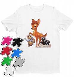 Koszulka T-Shirt Dziecięca Z Nadrukiem Bambi Tuptuś Dziewczynki