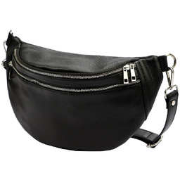 Praktyczna Skórzana damska saszetka nerka listonoszka przez ramię