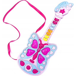 Gitara na baterie motyl światła dźwięki gitarka