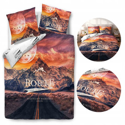 Pościel bawełniana 160x200 młodzieżowa podróże Krajobraz górski zachód