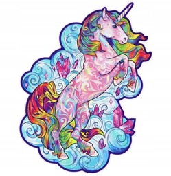 Puzzle Drewniane Dla Dorosłych Kolorowy Jednorożec Unicorn S