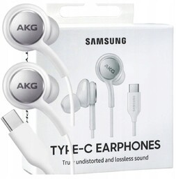Słuchawki przewodowe dokanałowe Samsung AKG Type-C BIAŁE, mega