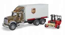 Bruder 02828 Mack Ciężarówka Ups wózek widłowy