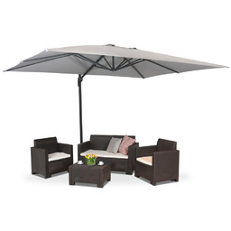 Parasol ogrodowy szary Siena 3x4m Garden Point