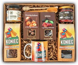 Kosz prezentowy kawa, herbata, kubek - dla nauczyciela