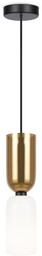 MEMORY Lampa wisząca biała/ złota szkło czarna H232cm