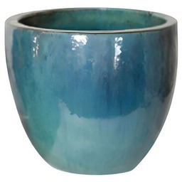 Donica Glazed Egg Pot Celadon 48 cm turkusowy