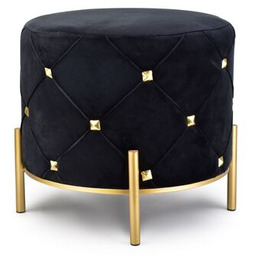 Pufa TULLY czarny 40 x 46 cm