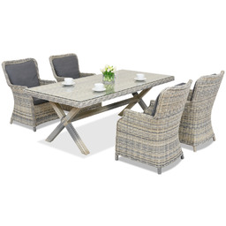 Zestaw obiadowy technorattan Londyn dla 4 osób Garden