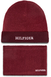 Komplet czapka i komin Tommy Hilfiger AU0AU01938 Czerwony