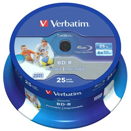 Płyty Blu-Ray BD-R SL Verbatim 25GB Cake 25szt.