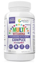 Wish Multiwitamina Complex + Prebiotyk, 120 kapsułek