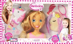 Lalka Głowa Do Czesania 26CM Z Kosmetykami Smily
