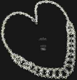 Kryształy Piękny Naszyjnik Crystal Srebro Ślub
