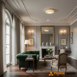 Plafon klasyczny Tamar złoty TAMAR-F-L-PG - Elstead