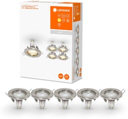 LEDVANCE spot LED GU10 Recessed 5szt. nikiel