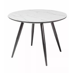 Stół Ideal okrągły 100 cm biały marmur