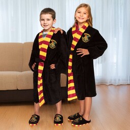 Szlafrok dziecięcy harry potter z herbem hogwartu