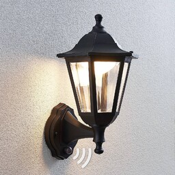 Lampa zewnętrzna z czujnikiem ruchu Iavo Lindby, czarny,