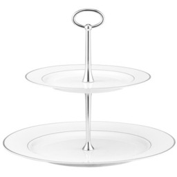 AMBITION Patera Aura 99339 2 poziomy Biało-srebrny