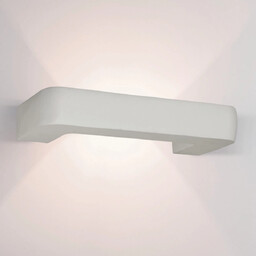 Kinkiet gipsowy G9 minimalistyczna biaa lampa o geometrycznej