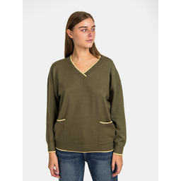 Sweter z wiskozą M zielony