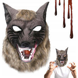 KOSTIUM WILKOŁAKA MASKA WILKA IDEALNA NA BAL PRZEBIERAŃCÓW