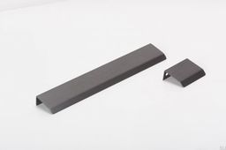 Uchwyt meblowy krawędziowy Curve 128 Aluminiowy Szary Szczotkowany