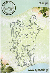 Stempel polimerowy - Baranek z baziami - Agateria