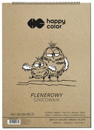 Szkicownik na spirali Happy Color Plenerowy A4 70