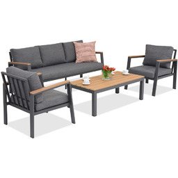 Zestaw mebli ogrodowych Zakintos Wood Coffee 5 Garden