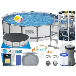 Basen Bestway 457x107 Ogrodowy Stelażowy 56488 15w1