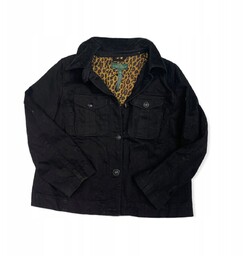 Jeansowa kurtka damska czarna RALPH LAUREN XL