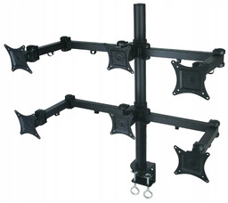 Biurkowy Obrotowy Uchwyt Wieszak Do 6 Monitorów 13-20''