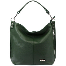 Damska stylowa skórzana torebka na ramię shopper