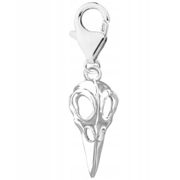 Zawieszka Srebrna z Czaszką Szkielet Skull Głowa Ptaka