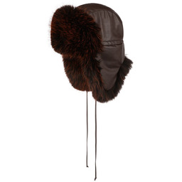 Czapka Pilotka Sorano Faux Fur by Lierys, ciemnobrązowy