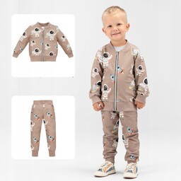 Dres chłopięcy beżowy astronauta, bawełna, produkt polski, r.