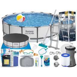 Basen Bestway 457x107 Ogrodowy Stelażowy 56488 19w1