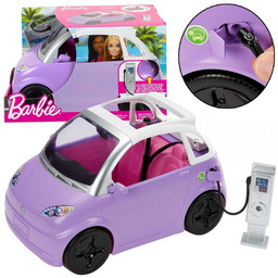 Auto Cabrio dla Lalek Barbie z elektryczna stacja